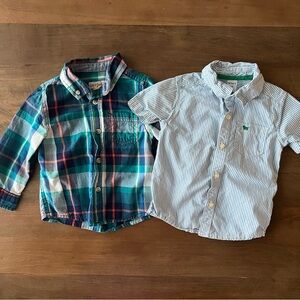 💥2/$20 Set of Button Up Shirts - Toddler Boy 18 month